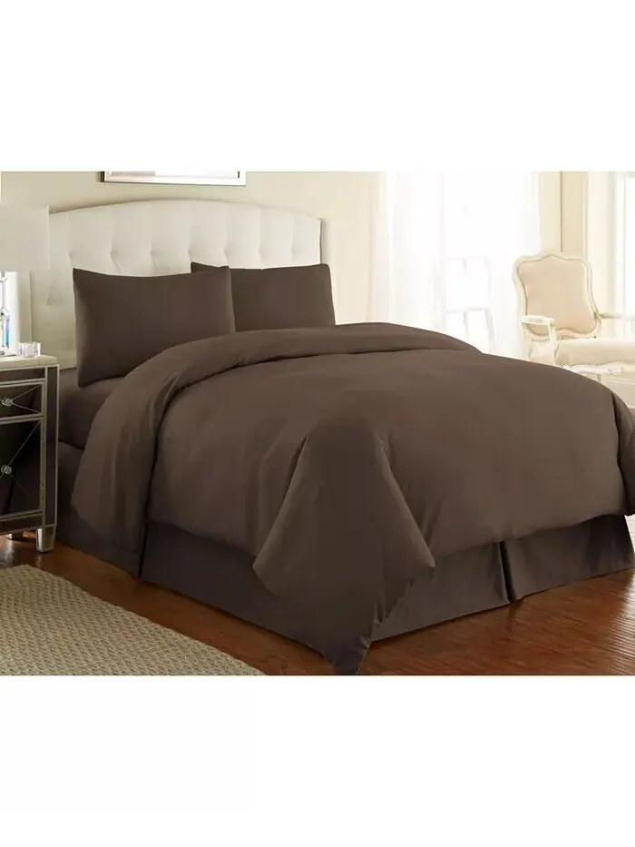 Ультра-мягкий и современный пододеяльник из трех предметов Southshore Fine Linens — изображение 1 из 1, коричневый
