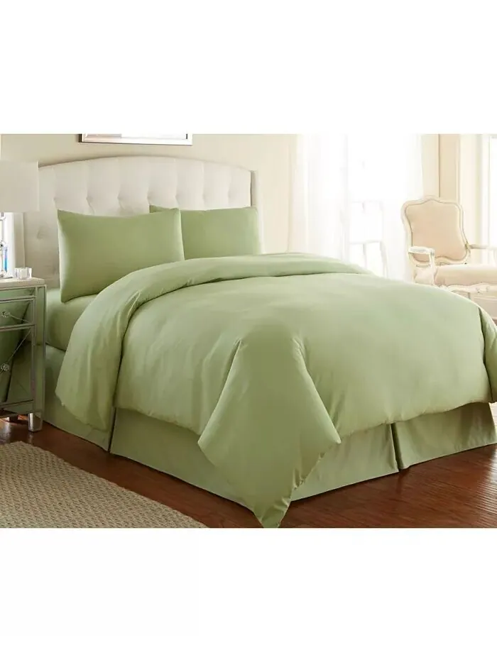 Ультра-мягкий и современный пододеяльник из трех предметов Southshore Fine Linens — изображение 1 из 1, зеленый
