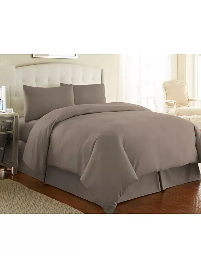 Ультра-мягкий и современный пододеяльник из трех предметов Southshore Fine Linens — изображение 1 из 1, тауп