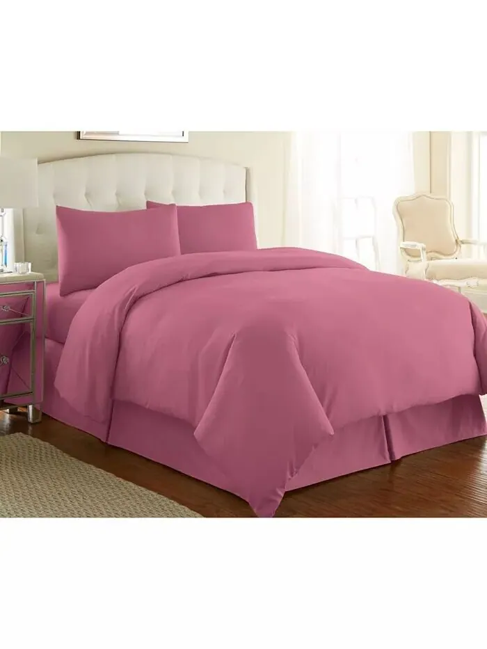 Ультра-мягкий и современный пододеяльник из трех предметов Southshore Fine Linens — изображение 1 из 1, розовый