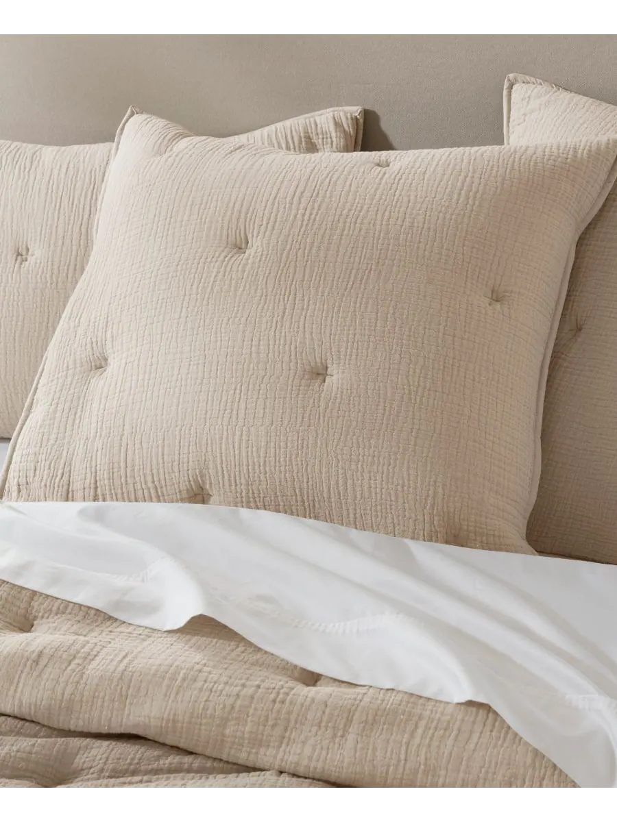 Комплект постельного белья Breeze Cotton с вышивкой, 3 предмета, размер King Harbor House — изображение 3 из 10, тауп