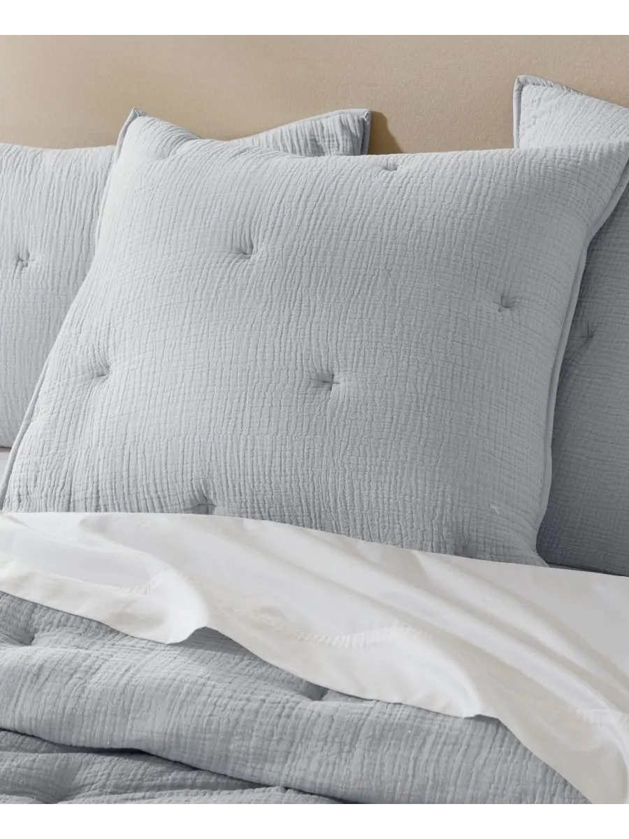 Комплект постельного белья Breeze Cotton с вышивкой, 3 предмета, размер King Harbor House — изображение 3 из 10, синий