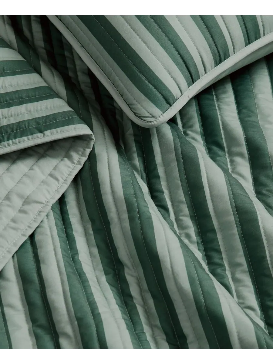 Комплект постельного белья Weston Stripe из 3 предметов, размер Full/Queen Truly Soft — изображение 3 из 4, зеленый