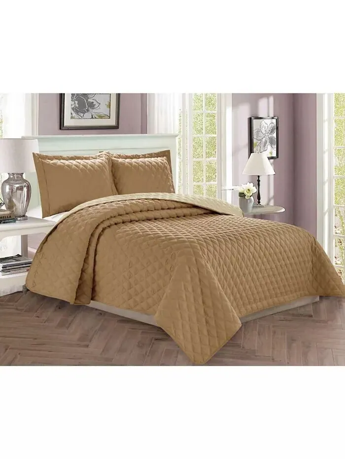 Роскошный бриллиантовый дизайн 2 шт. Комплект стеганых покрывал, Twin/Twin XL Elegant Comfort