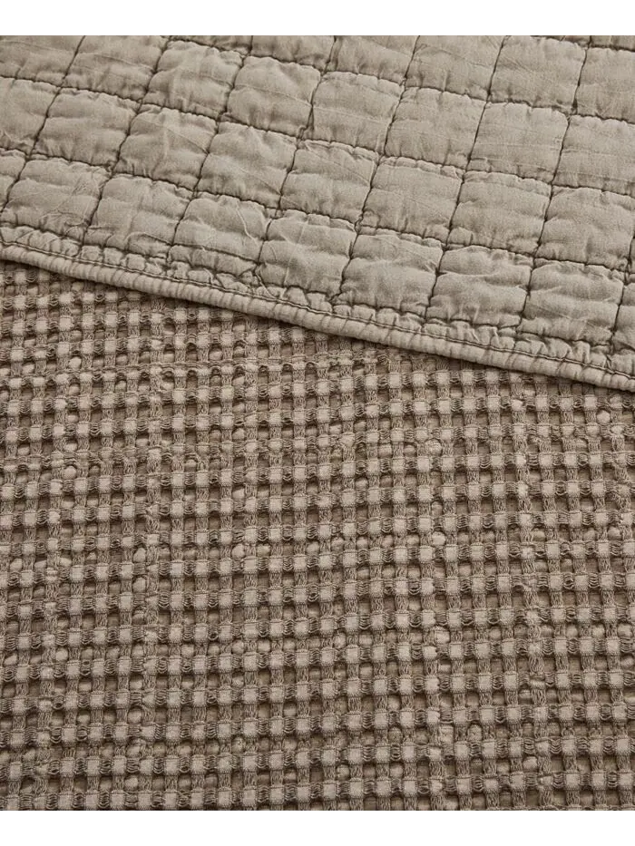 Классические комплекты покрывал Mills Waffle Levtex — изображение 5 из 6, коричневый