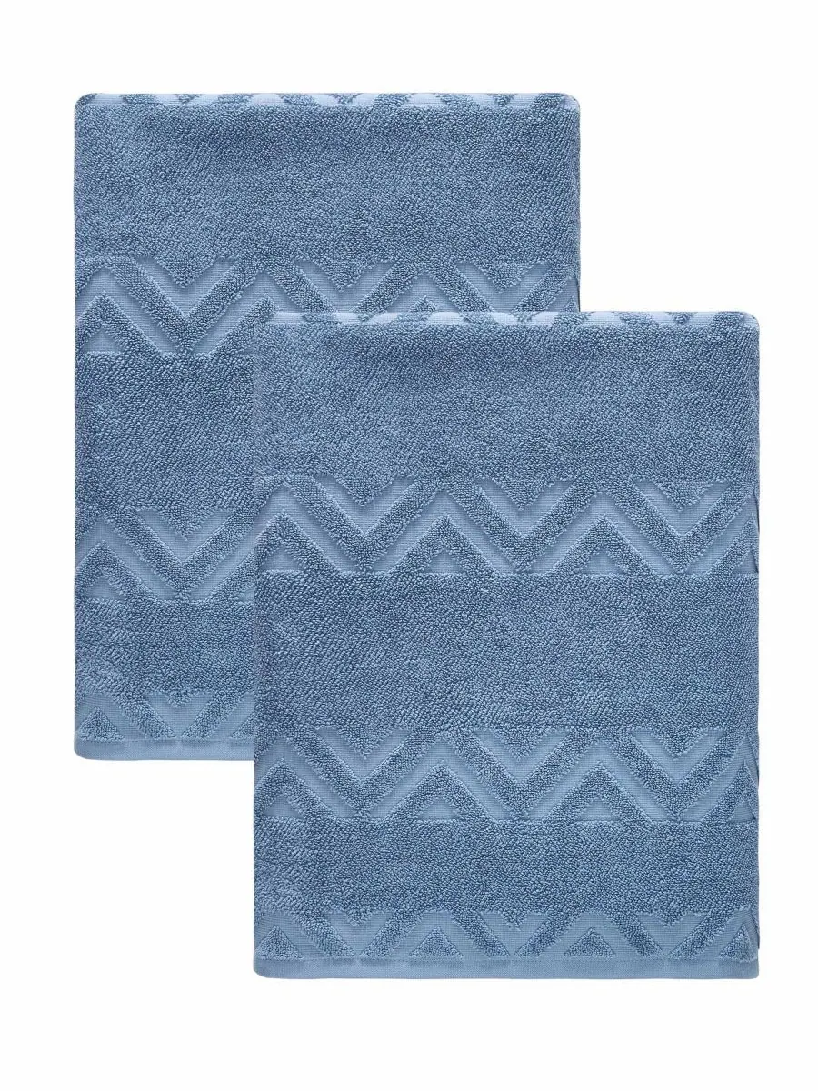 Роскошный банный комплект из 2 предметов из турецкого хлопка Sovrano Collection OZAN PREMIUM HOME — изображение 1 из 2, синий