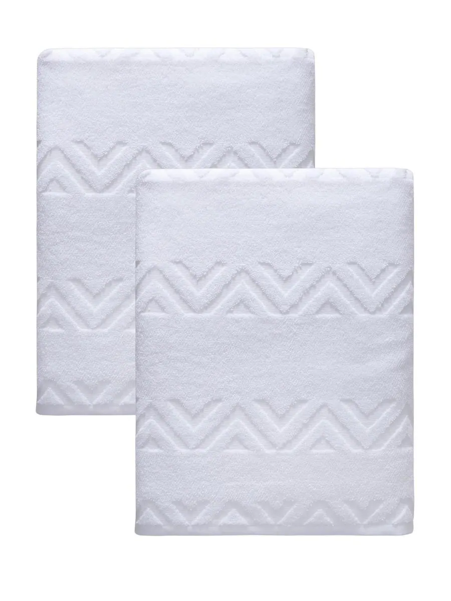 Роскошный банный комплект из 2 предметов из турецкого хлопка Sovrano Collection OZAN PREMIUM HOME — изображение 1 из 2, белый