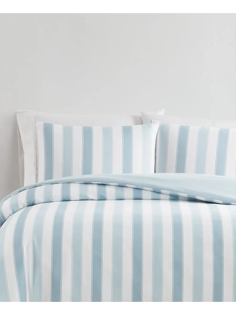 Комплект постельного белья aiden stripe из 3 предметов, размер king. Truly Soft — изображение 2 из 5, синий/белый