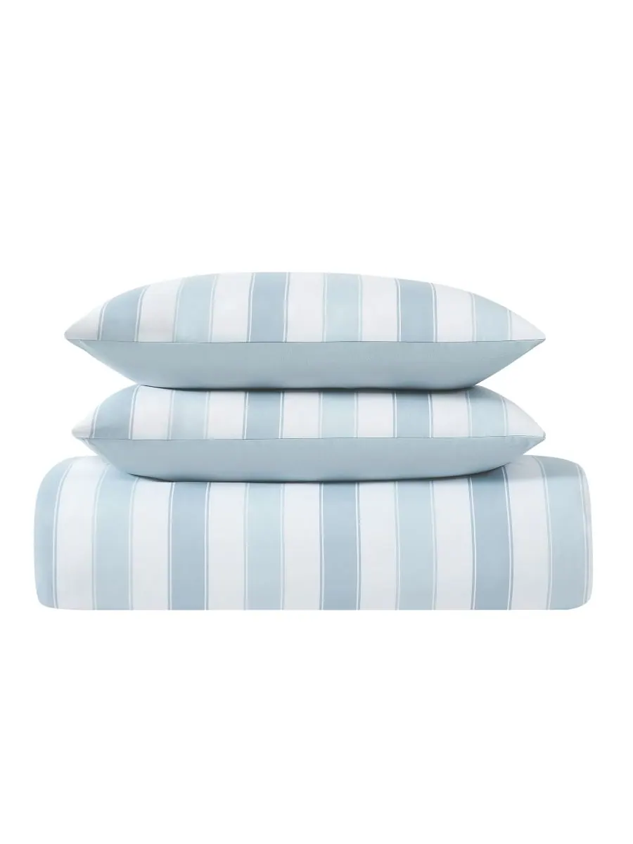 Комплект постельного белья aiden stripe из 3 предметов, размер king. Truly Soft — изображение 3 из 5, синий/белый