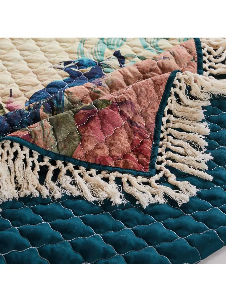 Плед Eden Peacock с бахромой, 50 x 60 дюймов Greenland Home Fashions — изображение 4 из 4, экру