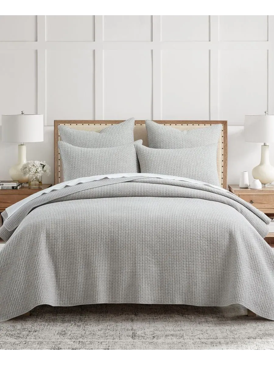 Стеганое покрывало Pick-Stitch Artisan Textured 3-Piece Quilt Set Levtex Home