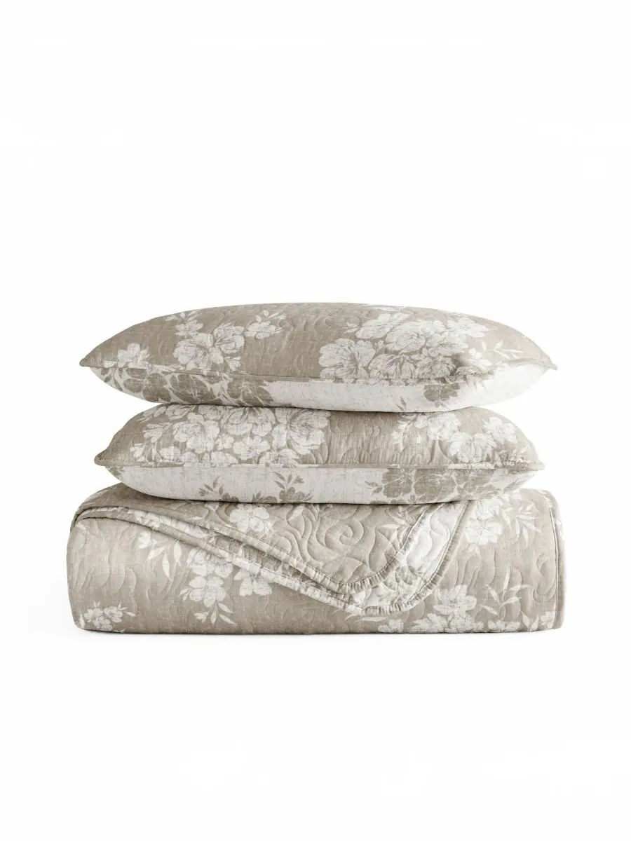 Двусторонний комплект постельного белья Distressed Bouquet из 3 предметов, размер King/California — изображение 10 из 10