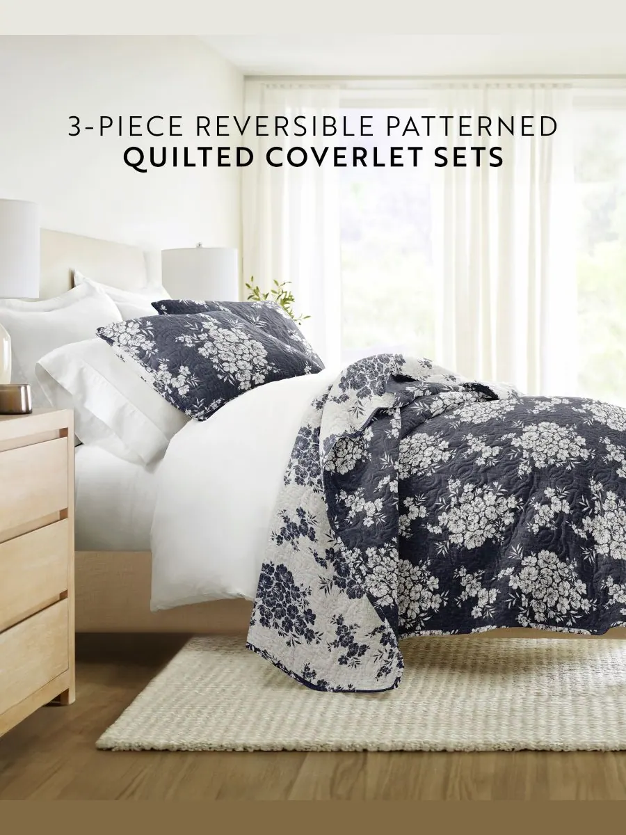 Двусторонний комплект постельного белья Distressed Bouquet из 3 предметов, размер King/California — изображение 2 из 10