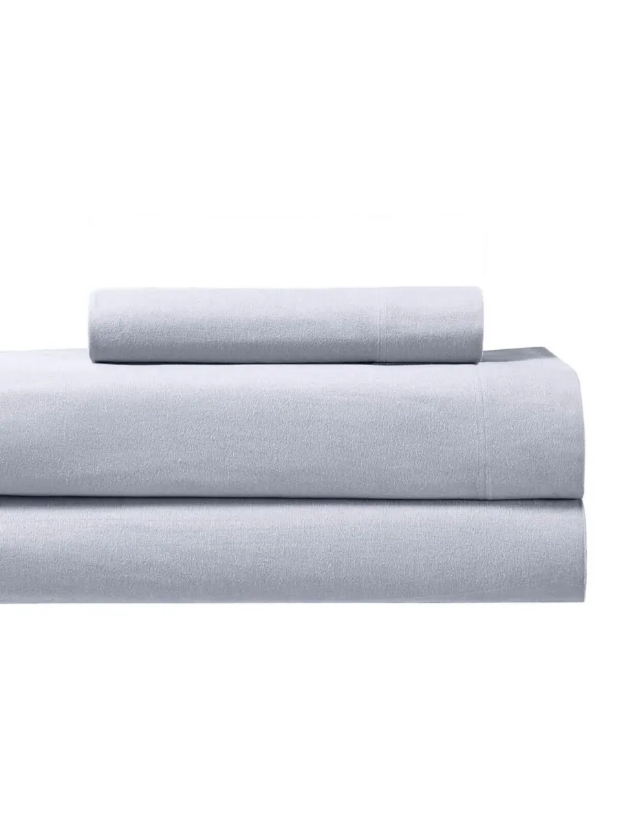 Комплект из 3 предметов: простыни из плотной фланели, размер Twin XL Egyptian Linens — изображение 1 из 5, синий