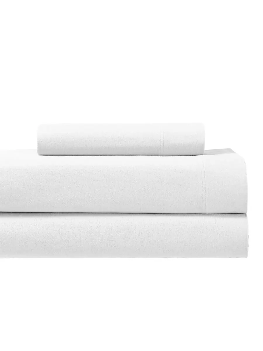 Комплект из 3 предметов: простыни из плотной фланели, размер twin xl. Egyptian Linens — изображение 5 из 5, синий