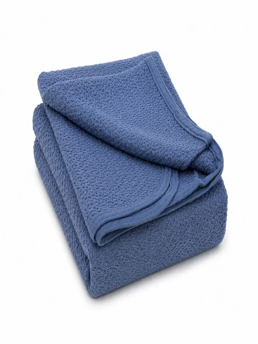 Покрывало с сотовым плетением Sleep & Beyond Honeycomb, 279x249 см, хлопковое Sleep & Beyond