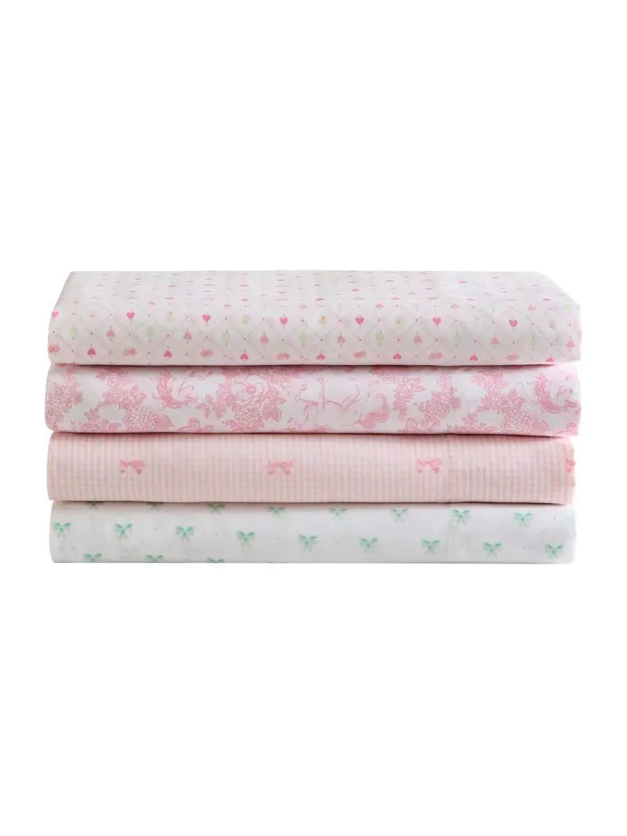 Комплект постельного белья с принтом бантов, 4 предмета Laura Ashley Kids — изображение 6 из 6, голубой синий