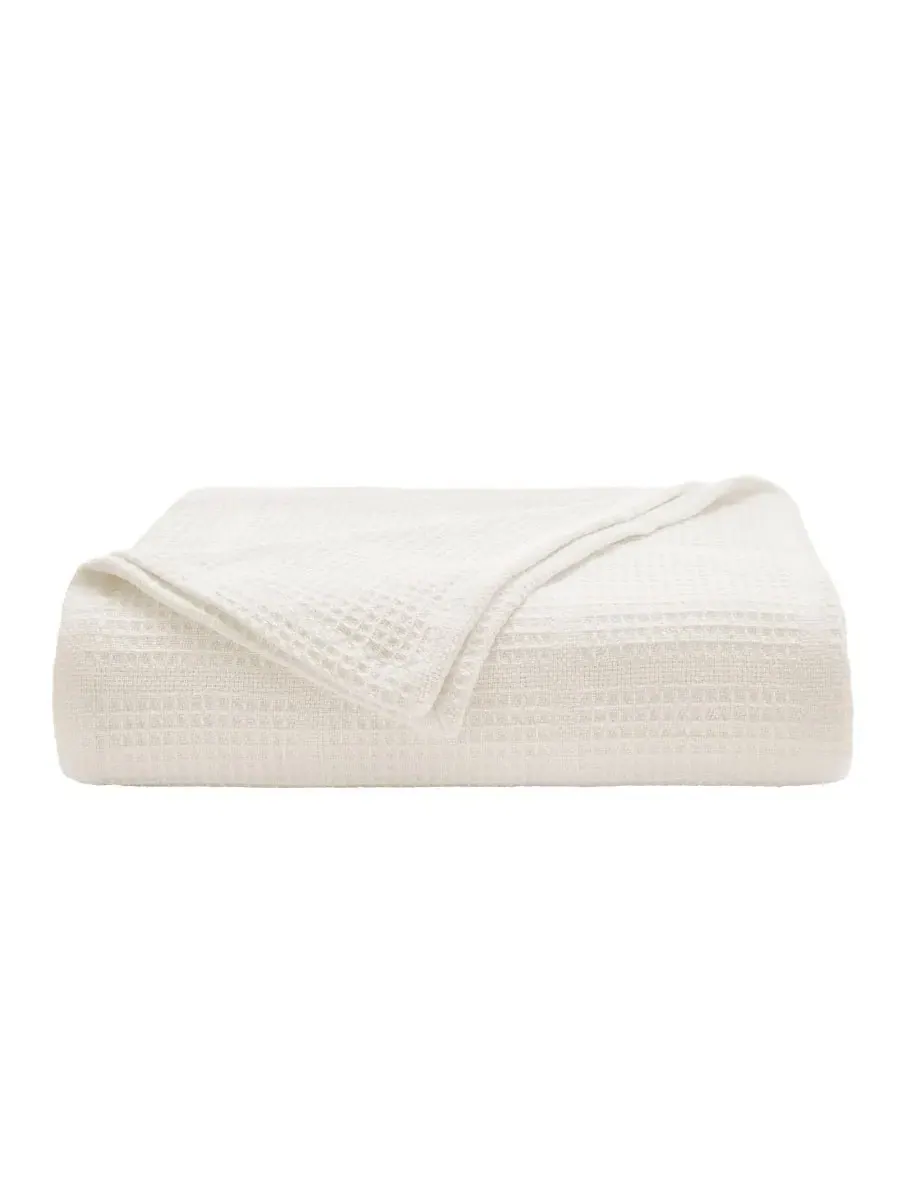 Плед вафельный хлопковый Kenneth Cole New York Essentials Waffle Grid