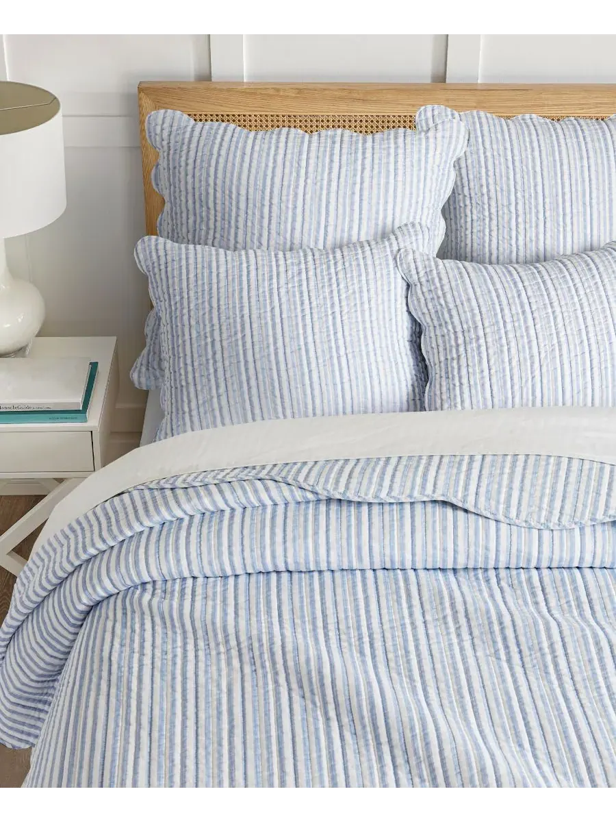 Комплекты двусторонних покрывал Home Martha Stripe Levtex — изображение 4 из 5, синий