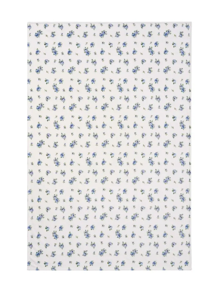 Модный плюшевый плед большого размера, 152 x 229 см Jessica Simpson — изображение 2 из 5, синий