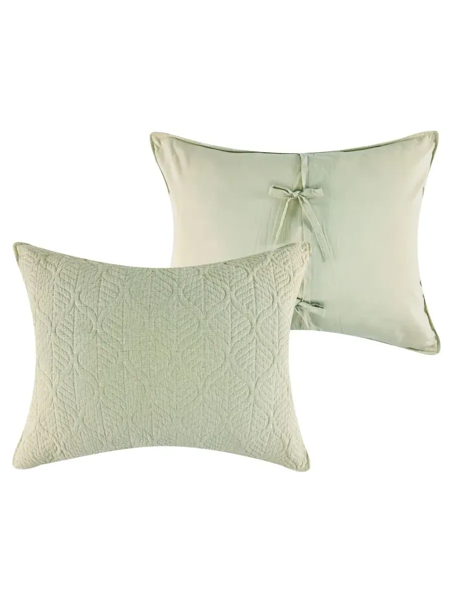 Наволочка для подушки Harper Jacquard-Woven Lightweight, King Greenland Home Fashions — изображение 3 из 4, шалфейный