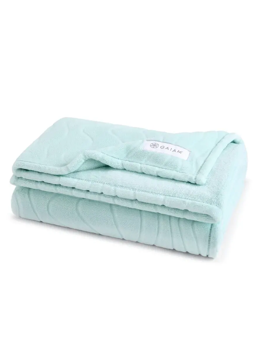 Плед из полиэстера Velvetloft Ultra-Soft Plush Throw Gaiam — изображение 2 из 3, бледный голубой