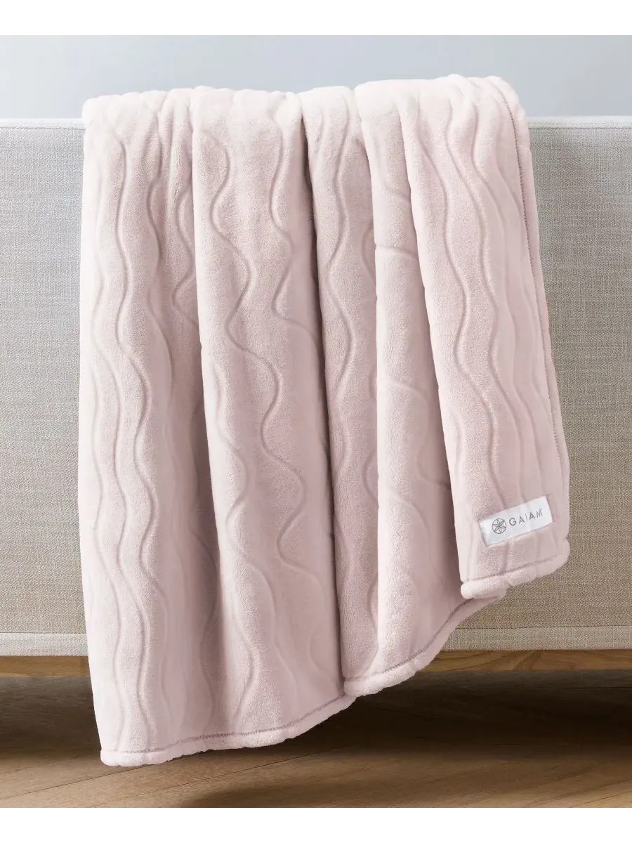Плед из полиэстера с велюровым покрытием Velvetloft Ultra-Soft Plush Throw Gaiam — розовый