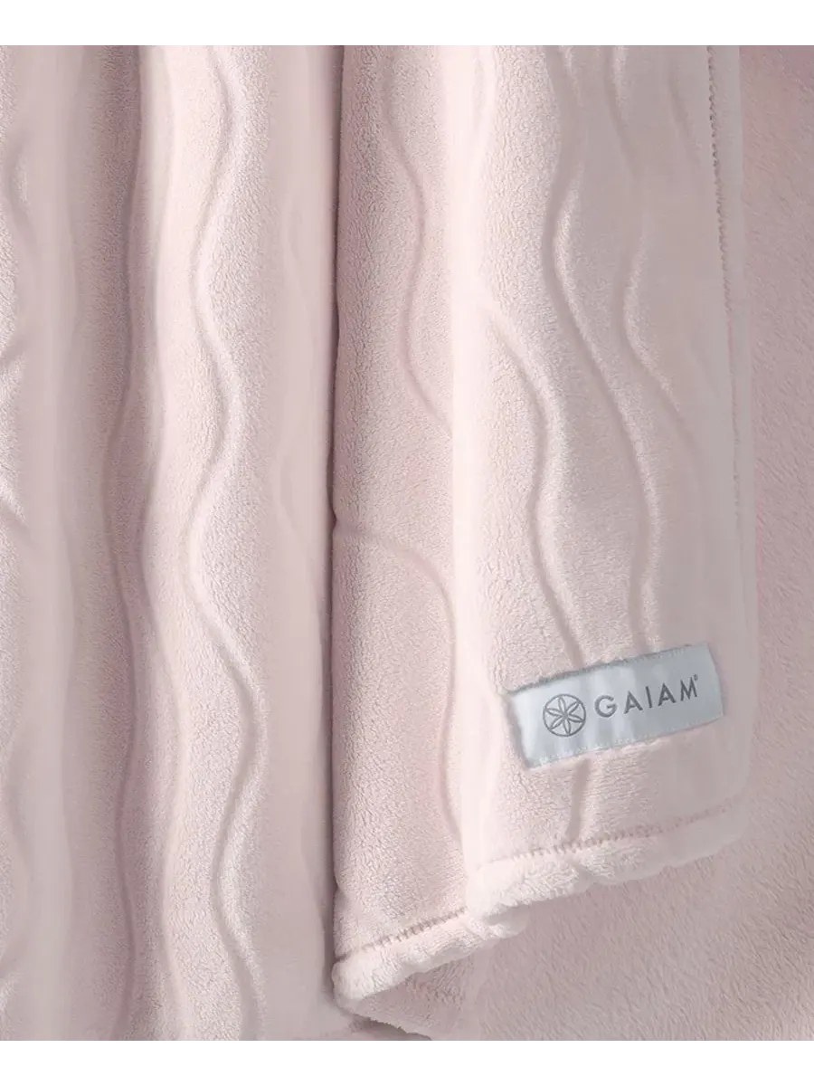 Плед из полиэстера с велюровым покрытием Velvetloft Ultra-Soft Plush Throw Gaiam — изображение 3 из 3, пудровый розовый