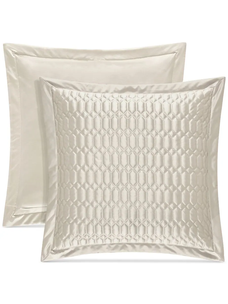 Стеганая наволочка Satinique, европейский стиль J Queen New York, Natural, European Sham