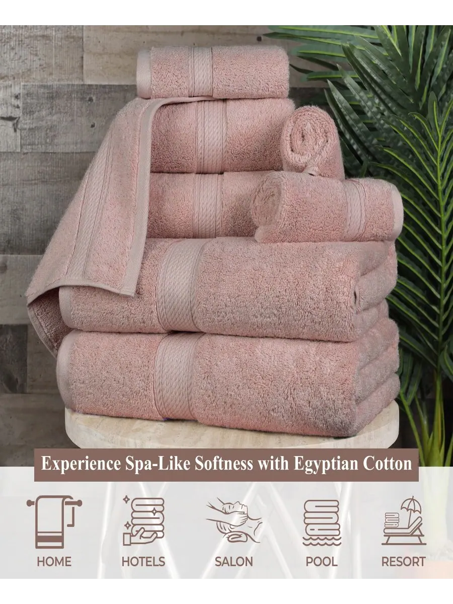 Комплект банных принадлежностей из 2 предметов, 100% египетский хлопок. Superior, Muted Mauve — изображение 5 из 17