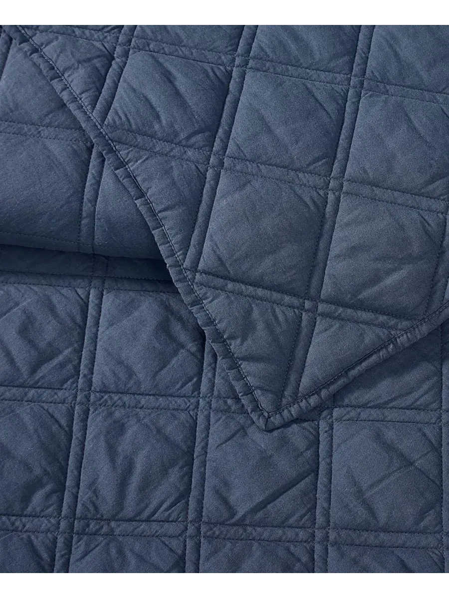Стеганое одеяло Diamond Washed Cotton 2-предметный комплект, Twin/Twin XL Brooklyn Loom — изображение 6 из 6, синий