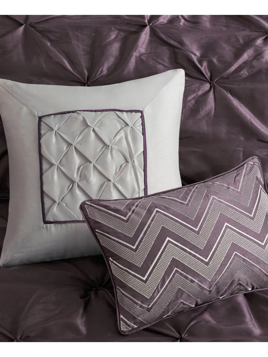 Комплект постельного белья Laurel Tufted из 7 предметов, размер Full Madison Park — изображение 9 из 9, сливавый