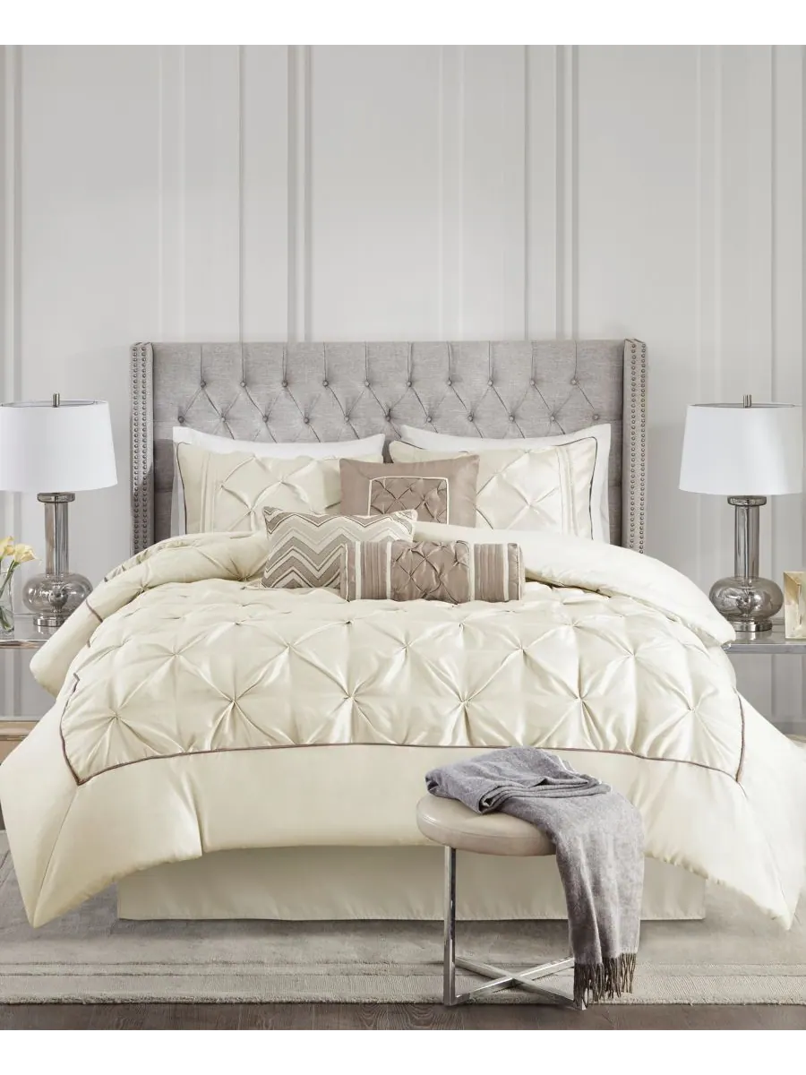 Комплект постельного белья Laurel Tufted из 7 предметов, размер Full Madison Park — изображение 1 из 9, белый