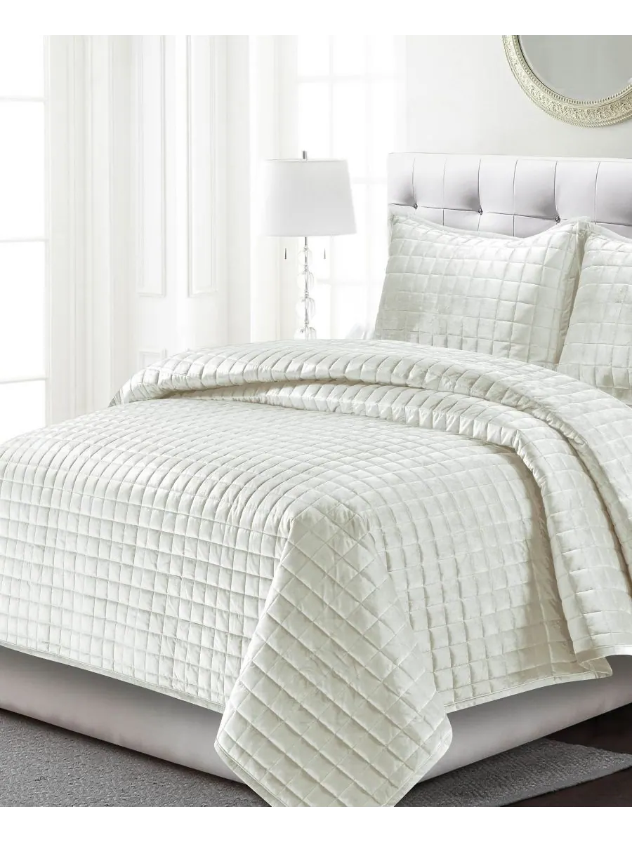 Комплект постельного белья Florence Velvet Solid Oversized, размер Queen Tribeca Living — изображение 2 из 4, белый