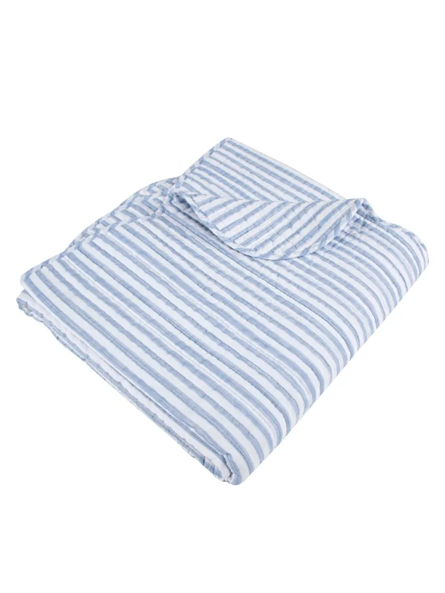 Двустороннее стеганое покрывало Martha Stripe, 50 x 60 дюймов Levtex