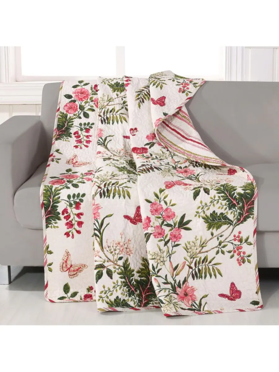 Плед с бабочками, 50 x 60 дюймов Greenland Home Fashions — изображение 4 из 6, мульти
