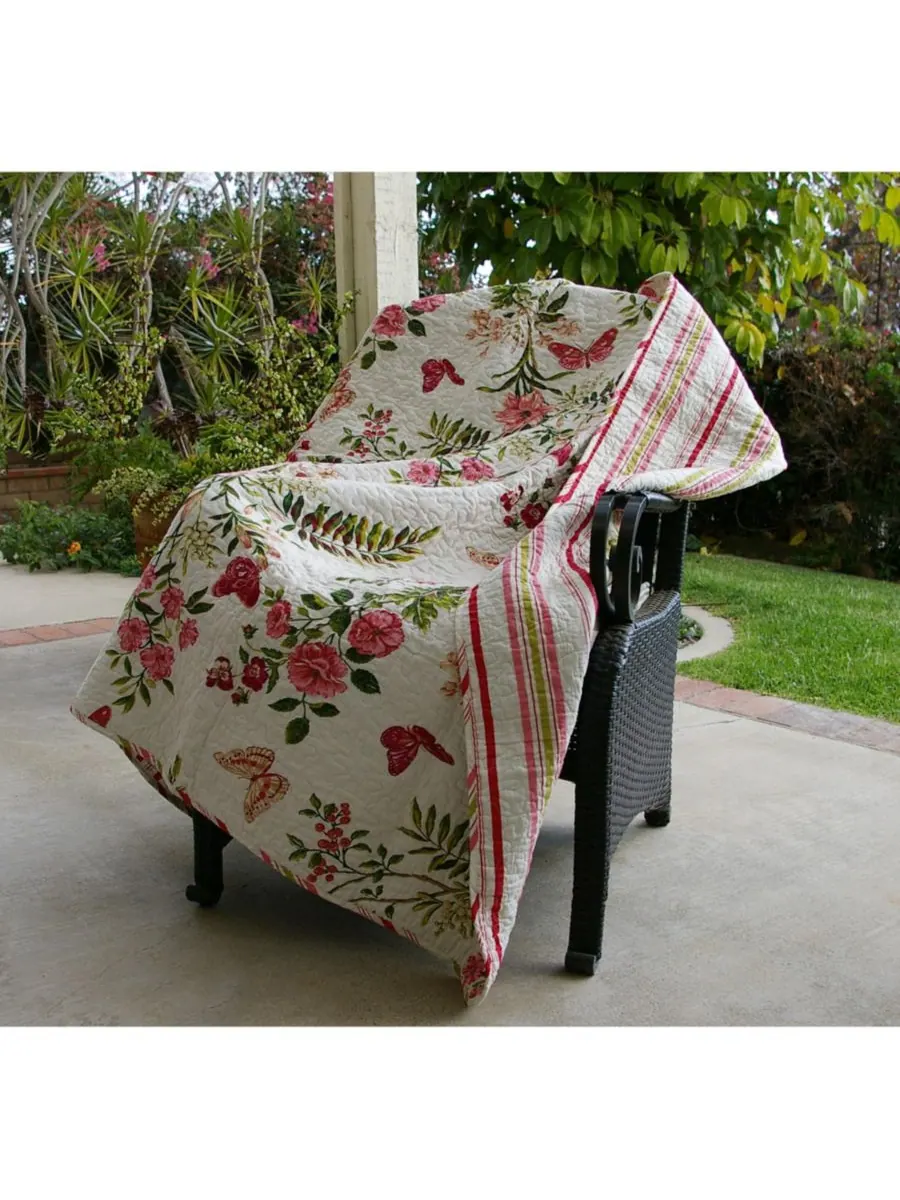 Плед с бабочками, 50 x 60 дюймов Greenland Home Fashions — изображение 5 из 6, мульти