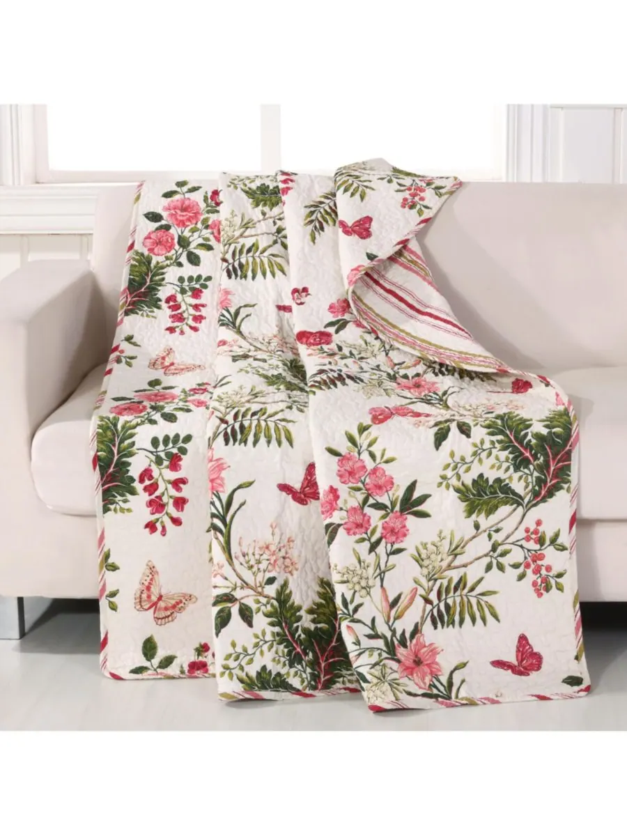 Плед с бабочками, 50 x 60 дюймов Greenland Home Fashions — изображение 6 из 6, мульти