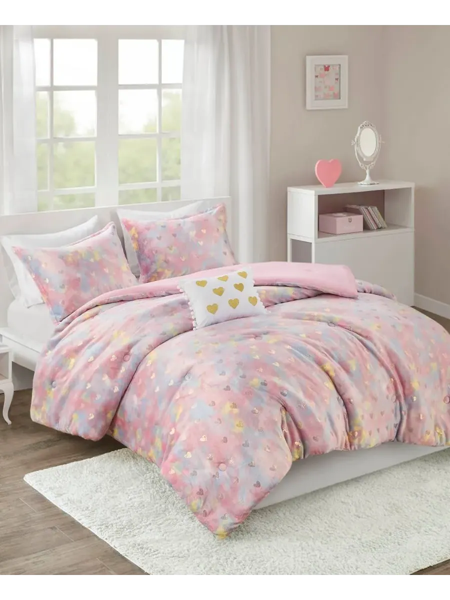 Комплект постельного белья Rosalie Metallic Heart из 3 предметов, размер Twin/Twin XL Intelligent — изображение 2 из 10