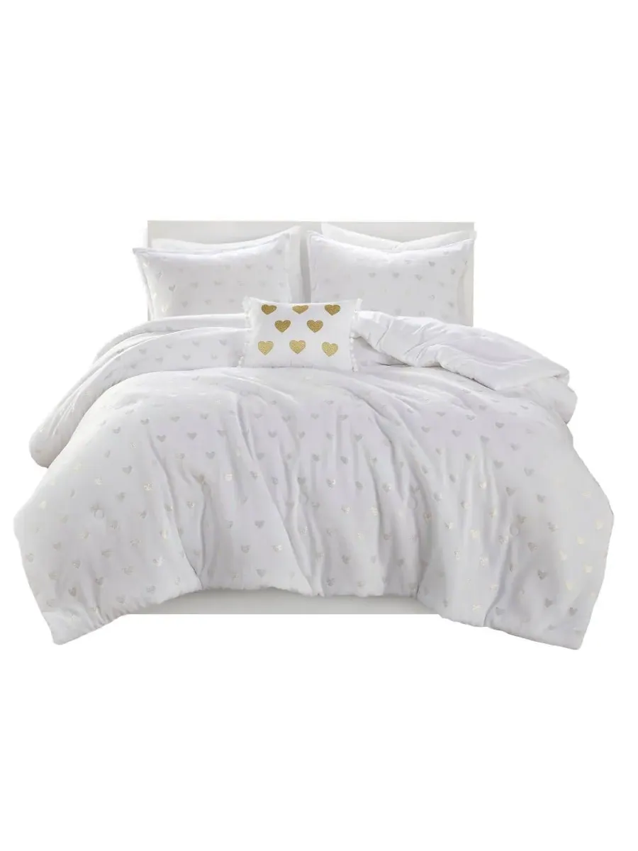 Комплект постельного белья Rosalie Metallic Heart из 3 предметов, размер Twin/Twin XL Intelligent — изображение 2 из 10
