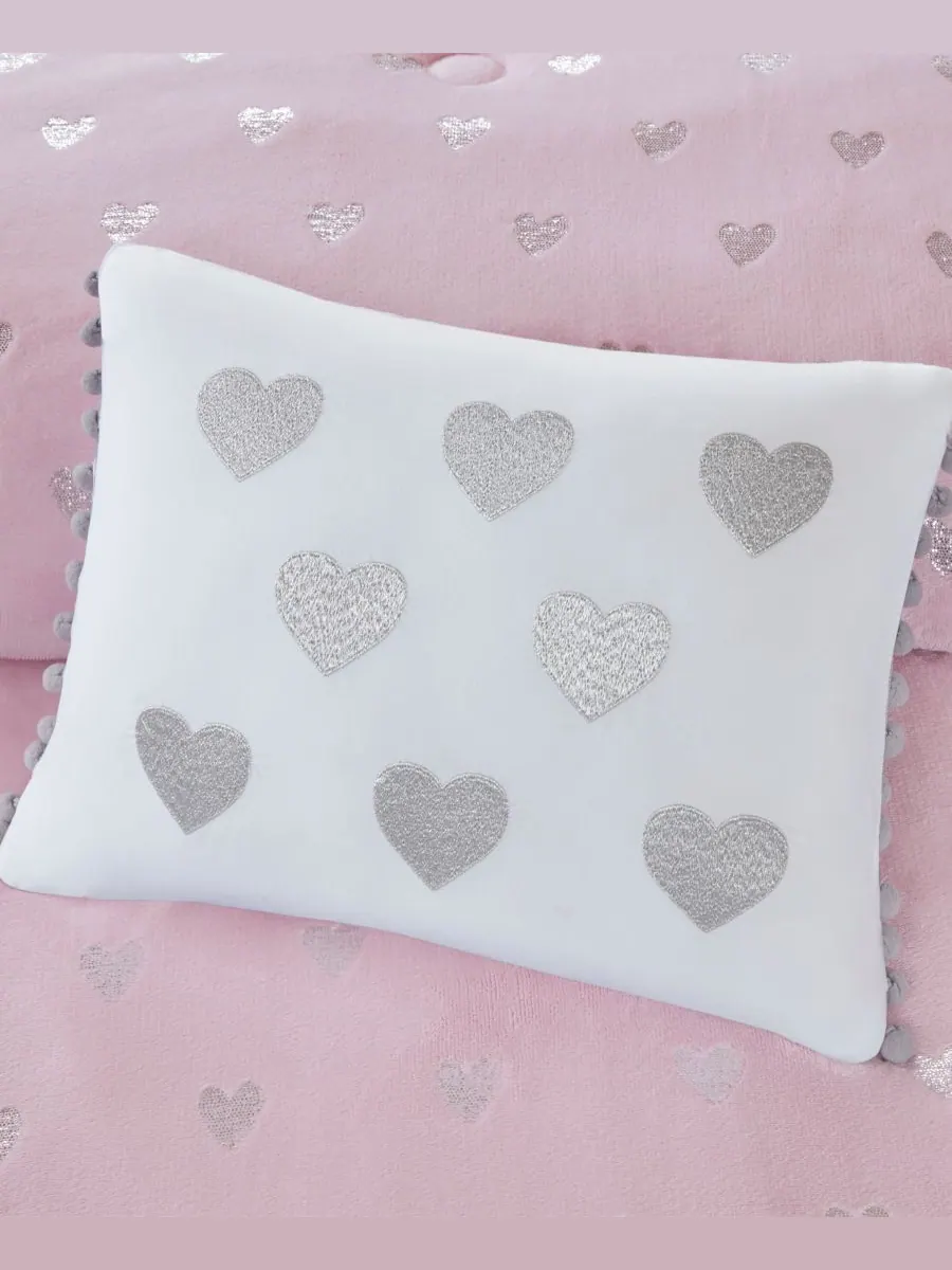Комплект постельного белья Rosalie Metallic Heart из 3 предметов, размер Twin/Twin XL Intelligent — изображение 9 из 10