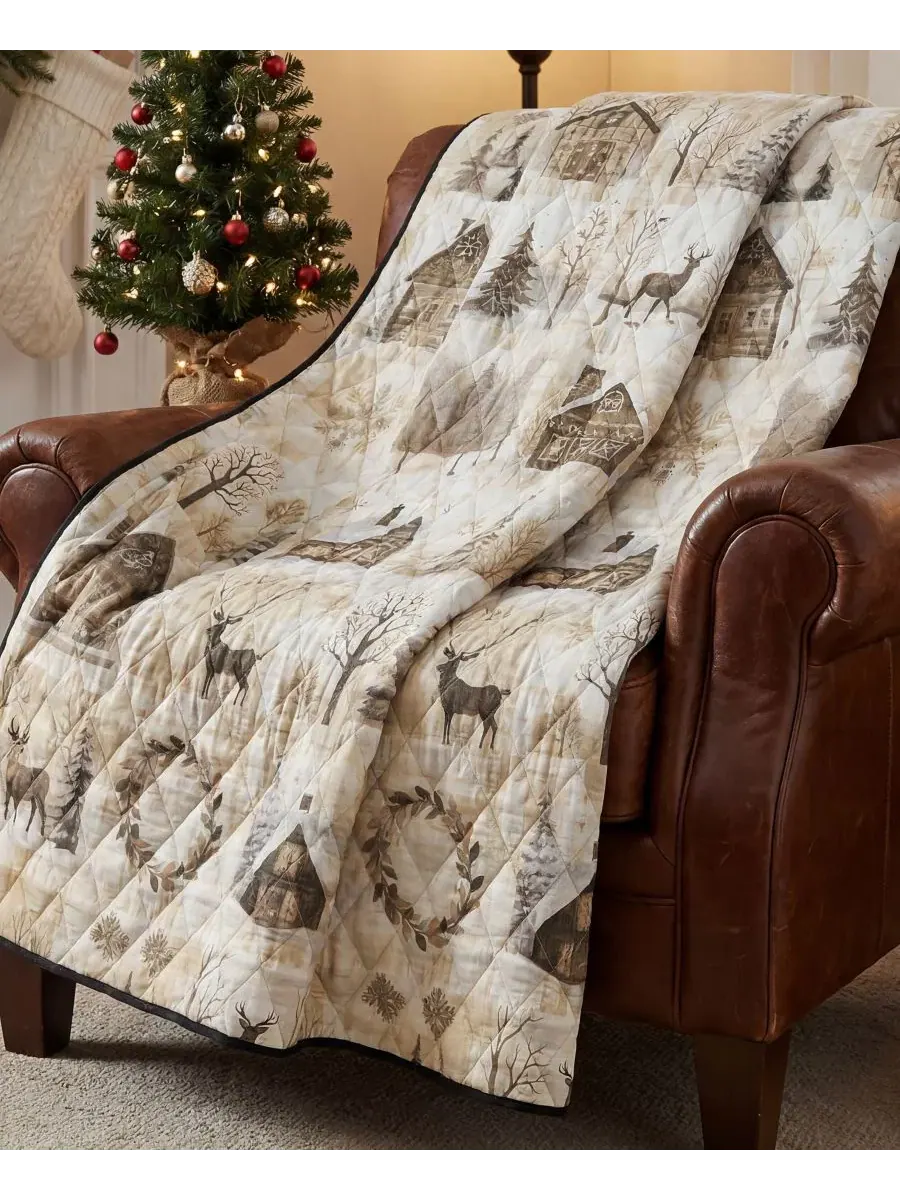Плед двусторонний Antique Winter, 127 x 152 см Your Lifestyle — коричневый