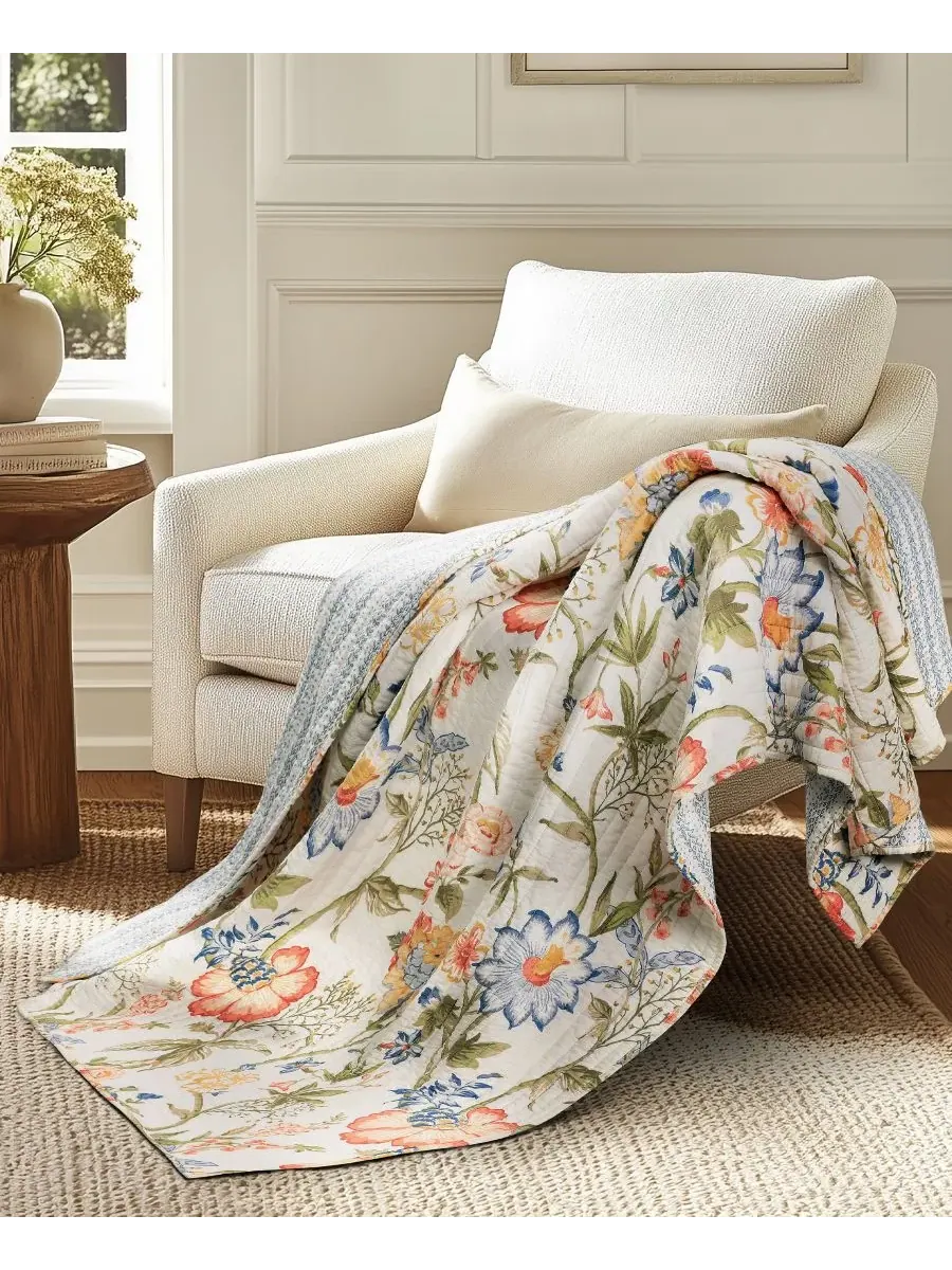 Двустороннее стеганое покрывало Maileen, 127 x 152 см Levtex — изображение 5 из 5, мульти
