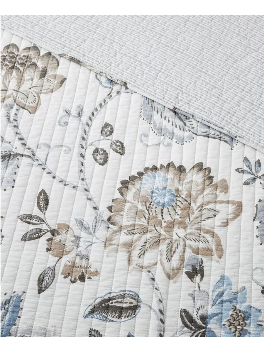 Двустороннее стеганое покрывало Maileen, 127 x 152 см Levtex — изображение 3 из 5, синий