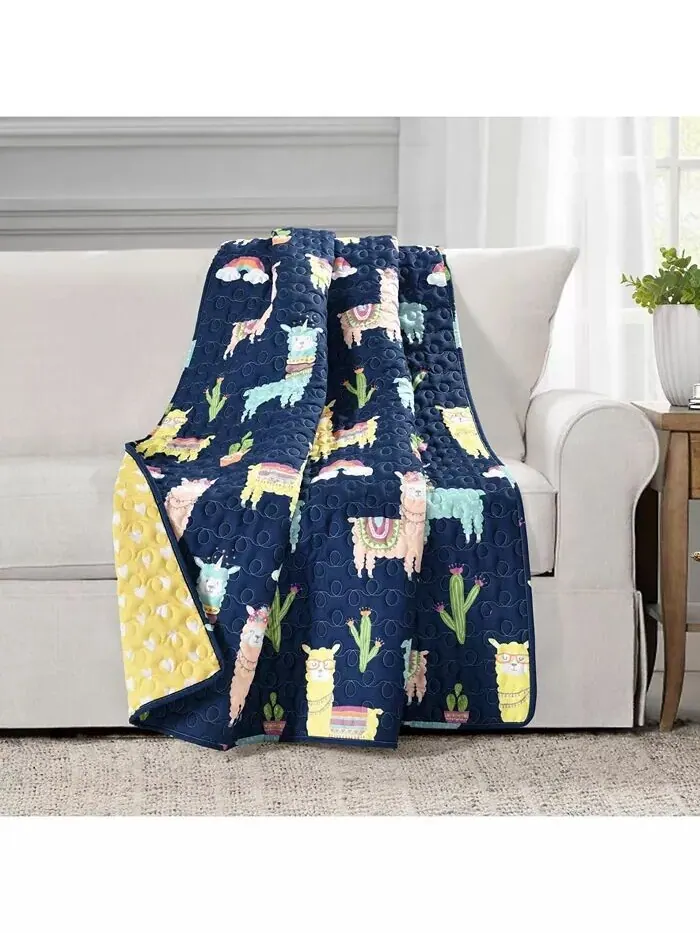 Плед Southwest Llama Cactus для детей, 60 x 50 дюймов Lush Décor