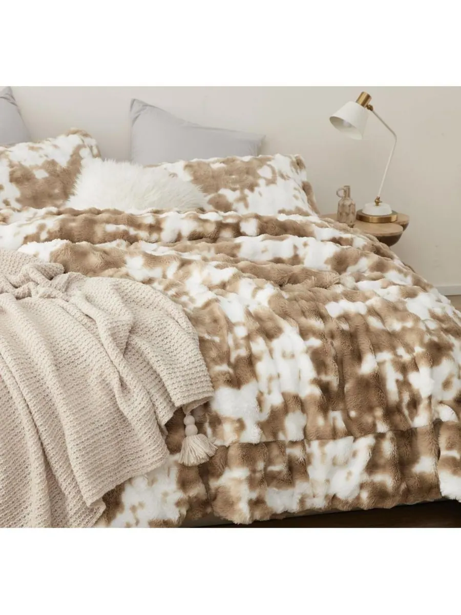 Комплект постельного белья Chunky Bunny Spotty Oversized Comfort Set Coma Inducer — изображение 4 из 4, коричневый белый