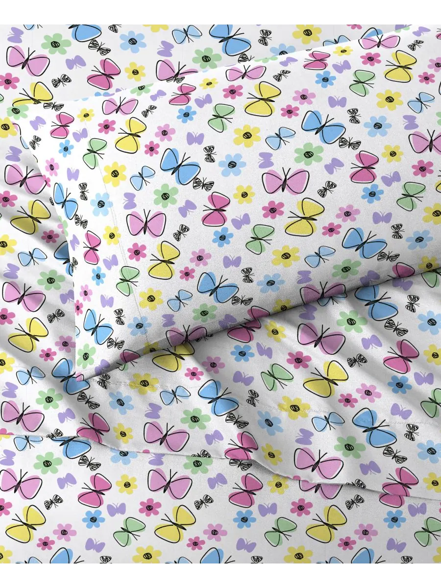 Комплект постельного белья Sweet Butterfly из 3 предметов, размер Twin (односпальный) Dream Factory — изображение 3 из 6