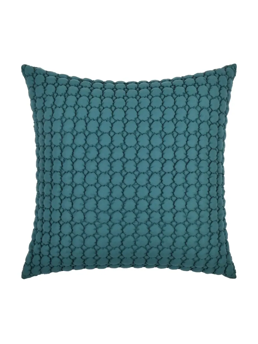 Стеганая наволочка "Bold Cloud Puff", европейский стиль J by J Queen, Teal, European Sham