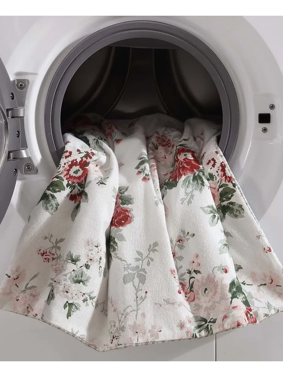 Комплект постельного белья Ashfield из фланели, 2 предмета, размер Twin Laura Ashley — изображение 7 из 9, красный зеленый