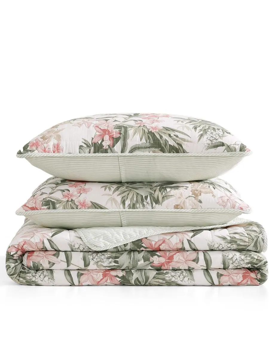 Комплект постельного белья Tommy Bahama Island Orchid из хлопка, двусторонний, 3 предмета, размер — изображение 6 из 9